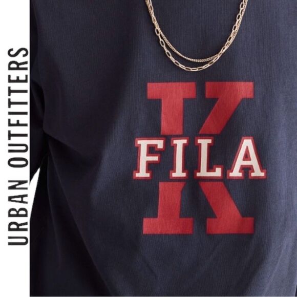 KROST X FILA UO Urban Outfitters Exclusive Oversized Tee Shirt T-Shirt NEW - Picture 4 of 5